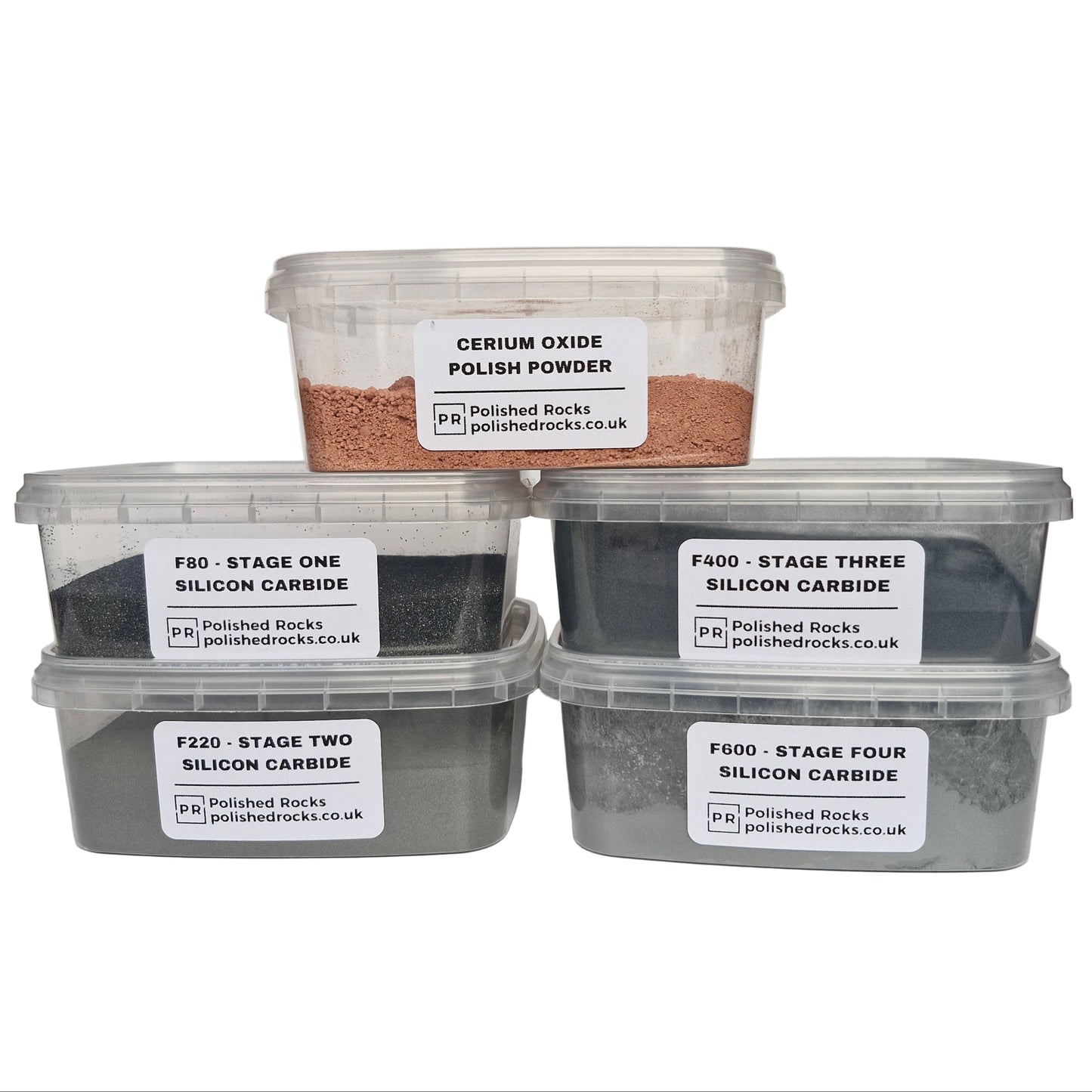 Complete Rock Tumbling Grit Pack - Silicon Carbide + Polish