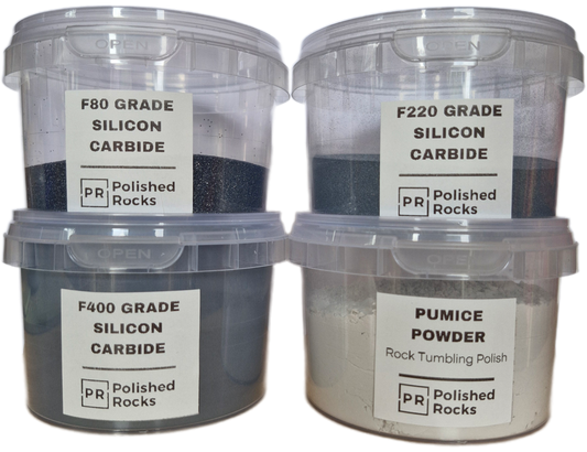 Rock Tumbler Grit Pack - Stage 1, 2, 3 + Polish