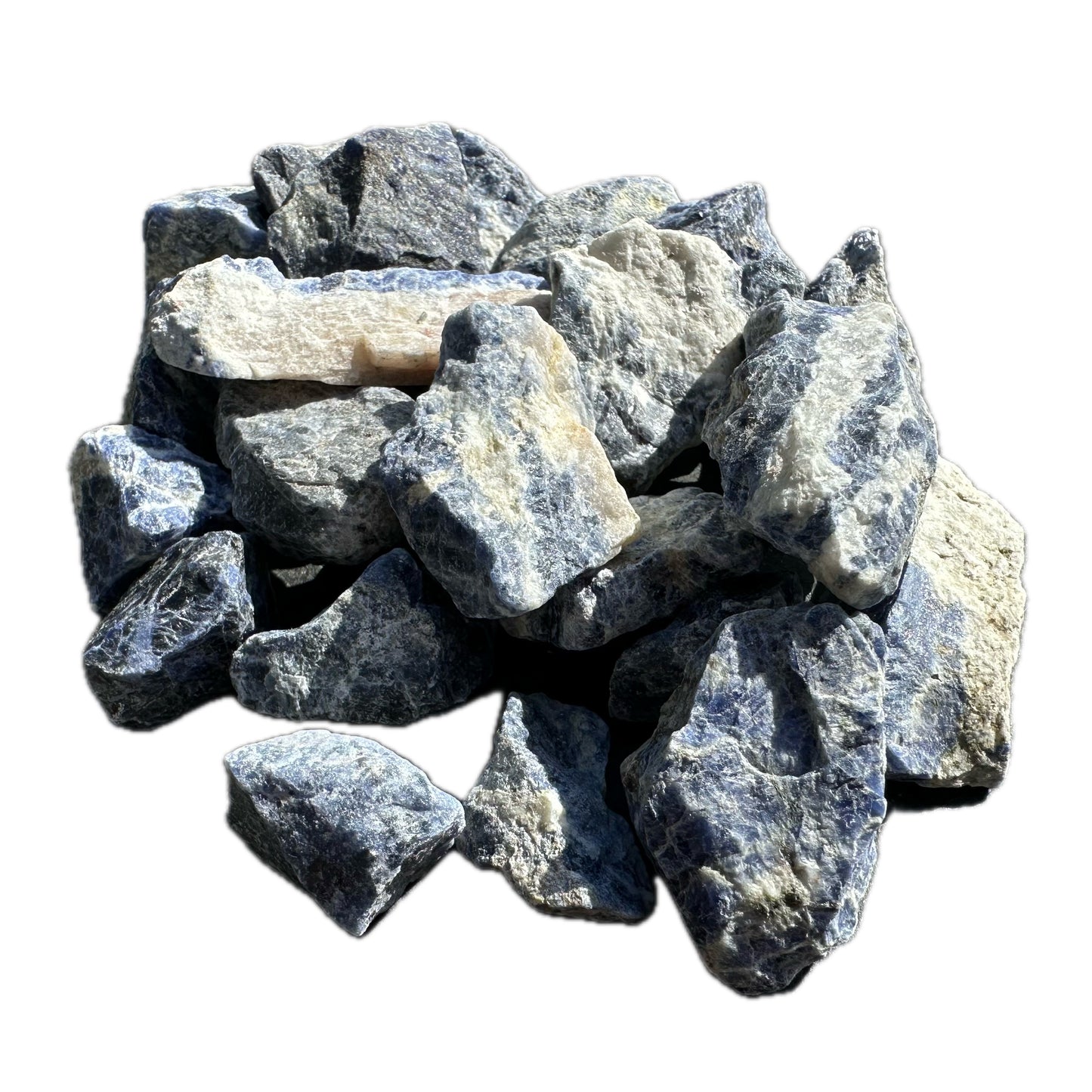 1kg Sodalite Stone Tumbling Rough Rock