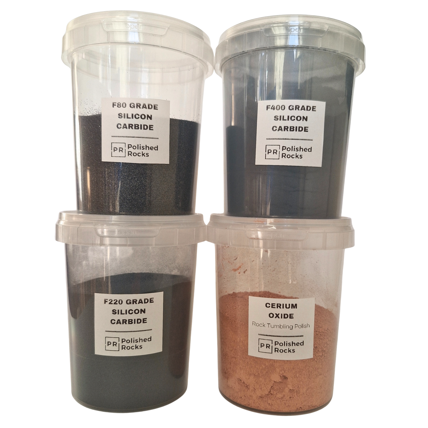 Pro Rock Tumbler Grit Pack - 1.8kg - Stage 1, 2, 3, & Polish
