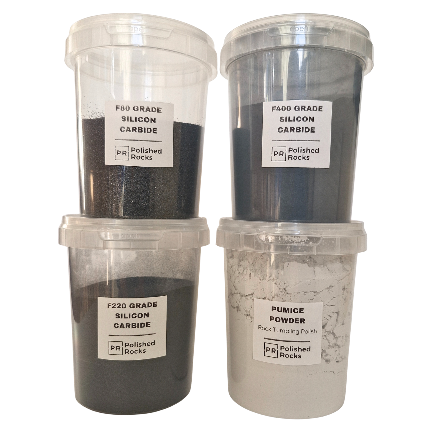 Pro Rock Tumbler Grit Pack - 1.8kg - Stage 1, 2, 3, & Polish