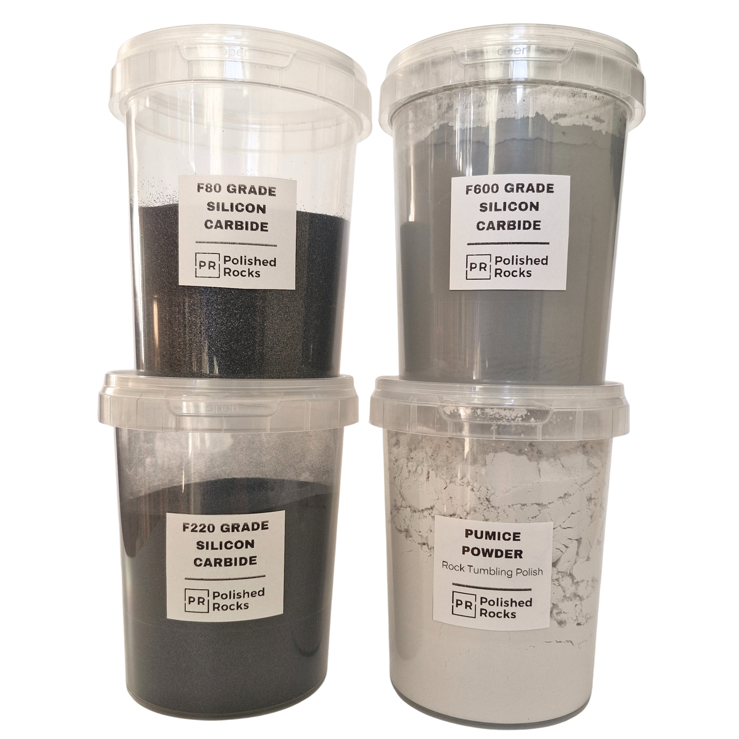 Pro Rock Tumbler Grit Pack - 1.8kg - Stage 1, 2, 3, & Polish