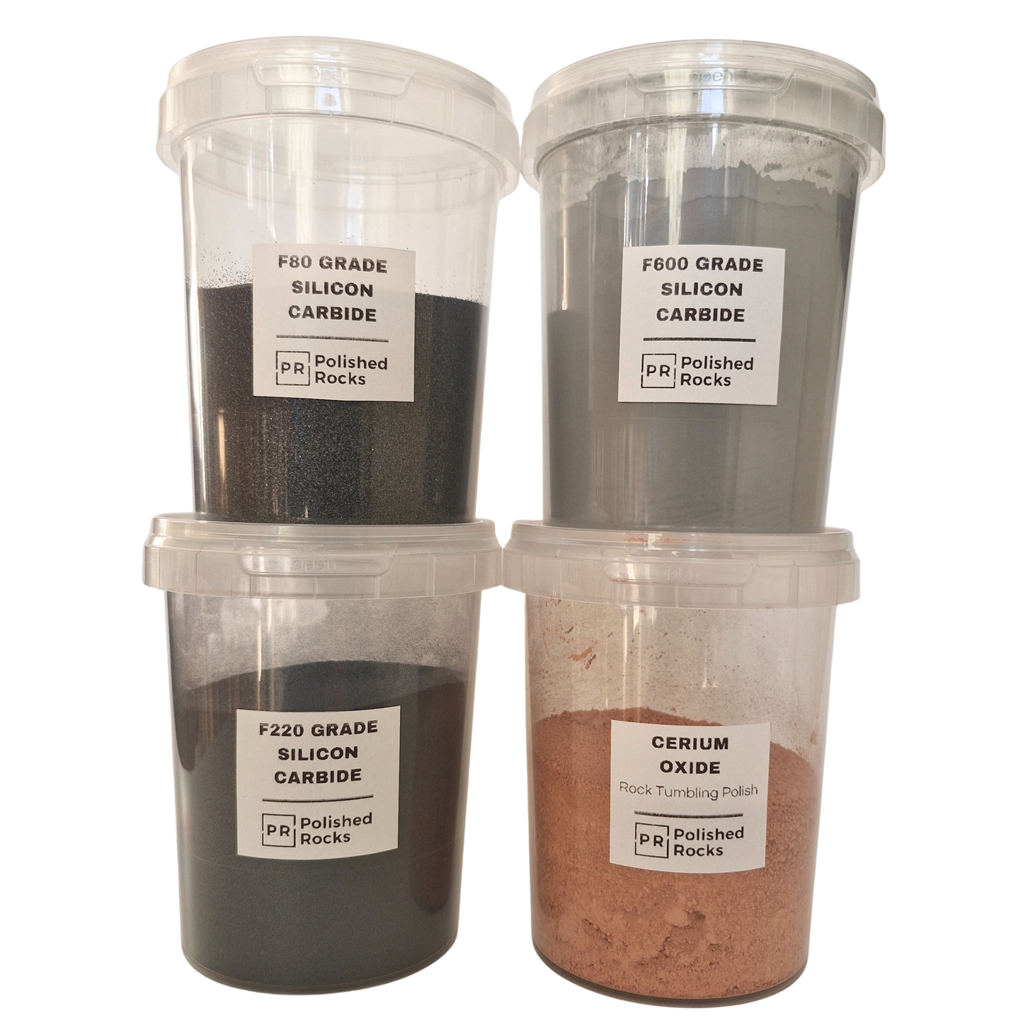 Pro Rock Tumbler Grit Pack - 1.8kg - Stage 1, 2, 3, & Polish