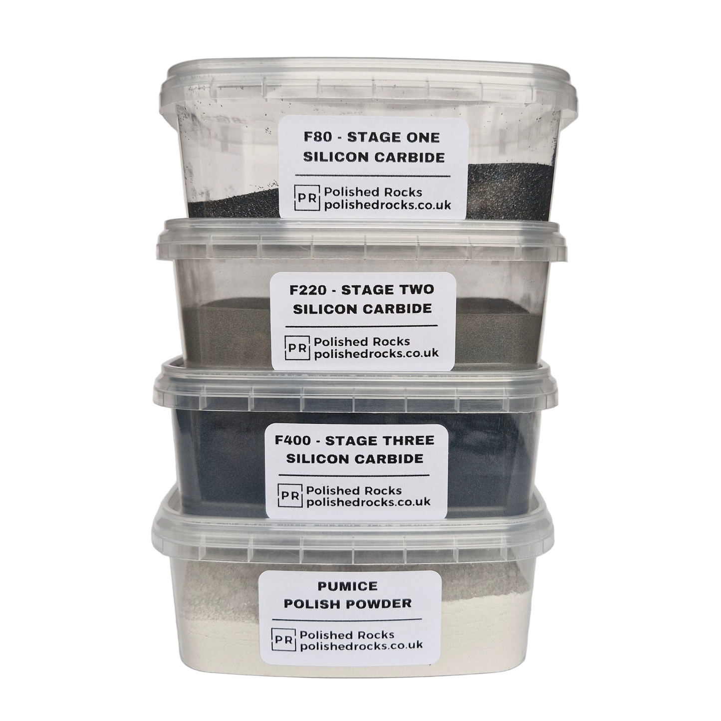 Rock Tumbler Grit Pack - Stage 1, 2, 3 + Polish