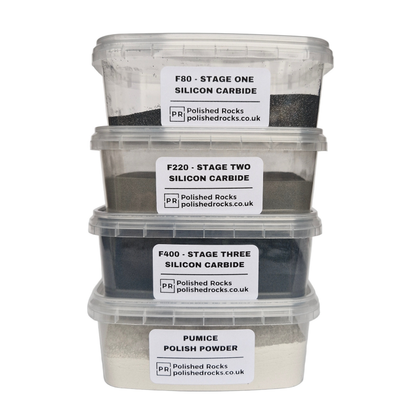 Rock Tumbler Grit Pack - Stage 1, 2, 3 + Polish