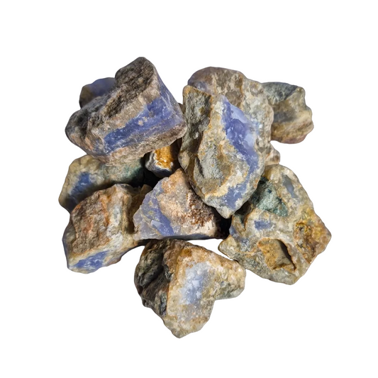 Blue Chalcedony Stone Tumbling Rough Rock