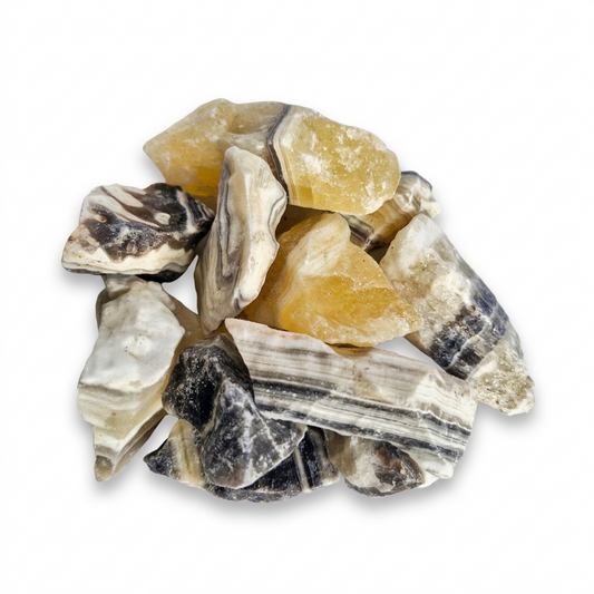 Zebra Calcite Stone Tumbling Rough Rock