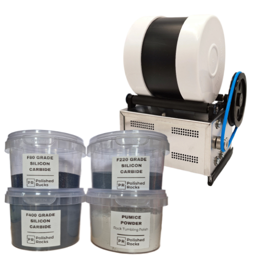 Rock Tumbler Kit - 2lb Stone Tumbling Machine & Grit Pack