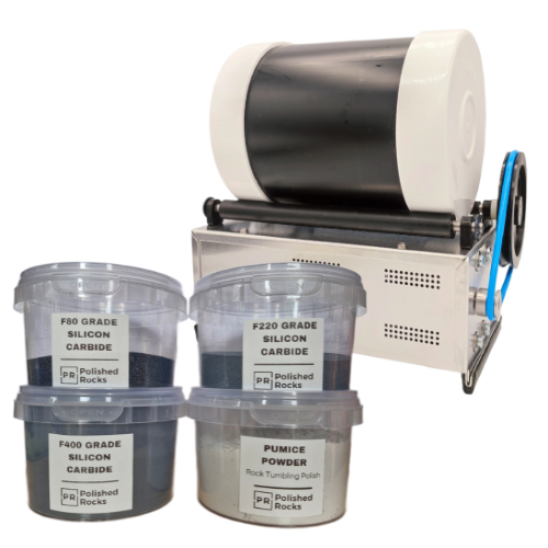 Rock Tumbling Kit - 3lb Rock Tumbler Machine & Beginner Grit Pack